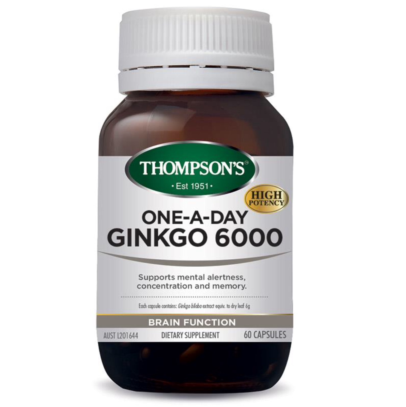Thompson's One-A-Day Ginkgo 6000mg (60 แคปซูล)
