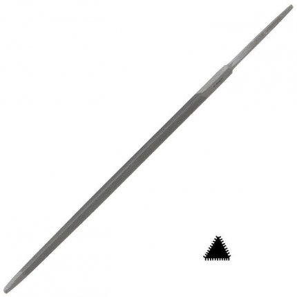 F. Dick Triangular Saw file, Double Extra-Slim, Width 4mm - ตะไบสามเหลี่ยมแทงฟันเลื่อยตะวันตก ชนิดบางมากเป็นพิเศษ หน้ากว้าง 4มม (Made in Germany)
