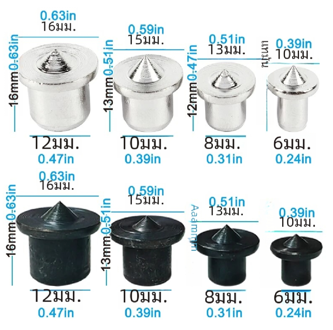SIT TOOL SIT-54509x - Metric Dowel Centering Set, 6mm, 8mm, 10mm and 12mm (8-pc set, 2-pc/size)- ชุดหมุดถ่ายตำแหน่งเจาะ หน่วย มม. 6มม 8มม 10มม และ 12มม (ชุดละ 8 ตัว/ ขนาดละ 2 ตัว)
