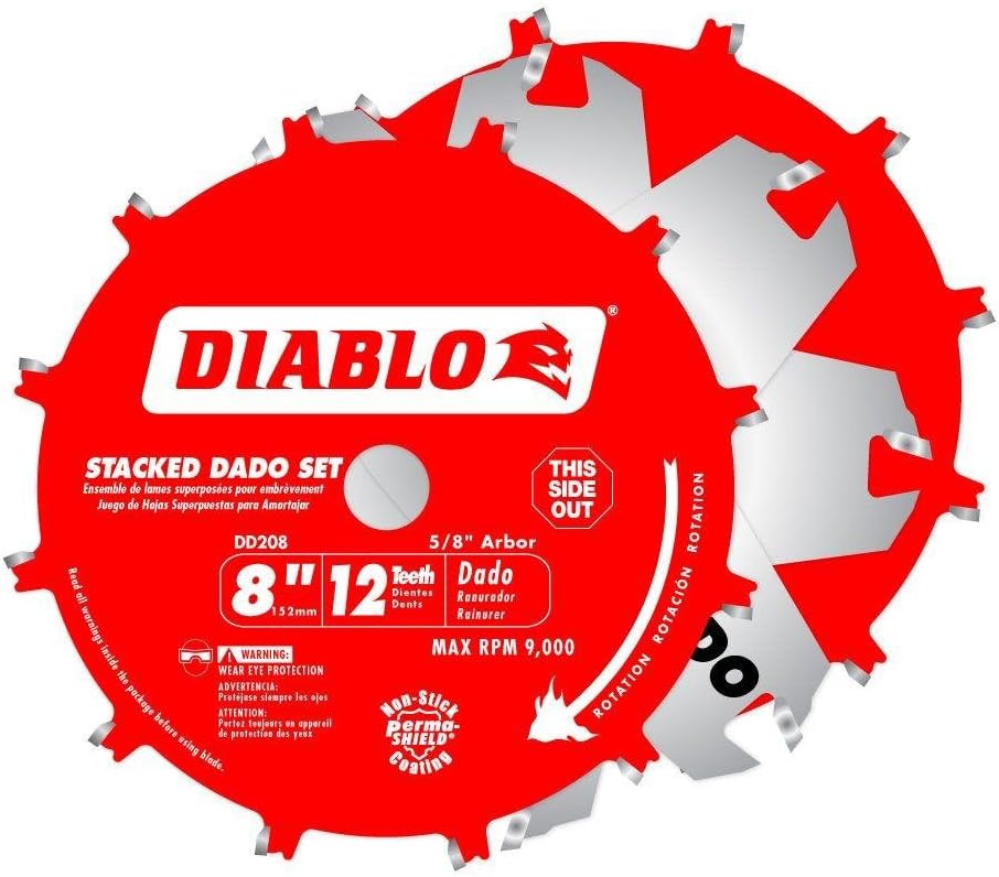 DIABLO 8 Dado - Stacked Dado Set for all Saw - ชุดใบเลื่อยเซาะร่อง ขนาด 8นิ้ว (สินค้าสั่งซื้อล่วงหน้า Pre-Order)