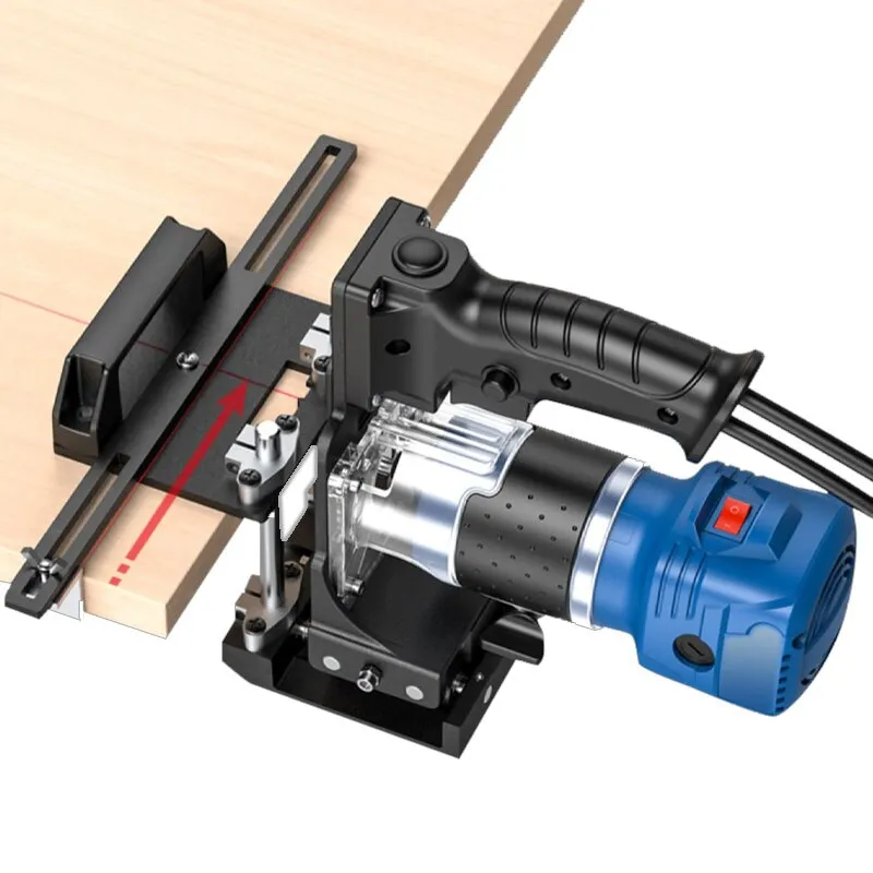 GUNI WN-DF500AL - Premium Loose Tenon (Domino) or Invisible Fastener Opening Punching for Trimmer - ชุดช่วยเจาะเดือย Dimoni หรือเซาะร่องสำหรับฝังอุปกรณ์ฮาร์ดแวร์ชนิดหลบในรุ่นพรีเมียม GUNI WN-DF500AL ใช้ร่วมกับทริมเมอร์