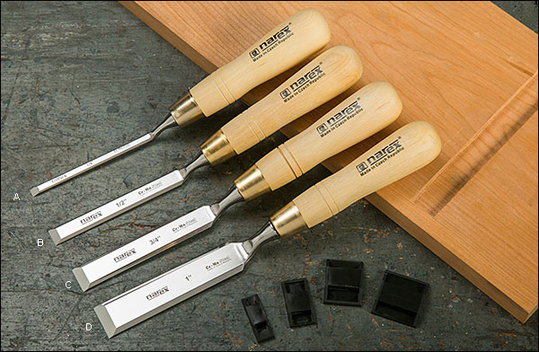 NAREX 8133xx Cranked-neck paring chisel, WOOD LINE PLUS - สิ่วคอเอียง 4 ขนาด (Made in Czech Republic)