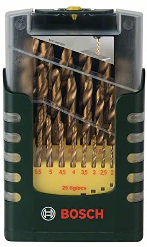 BOSCH 2607017154 Metal Drill Bit-Set Hss-Tin 25 Pcs -ชุดดอกสว่านเจาะโลหะ HSS เคลือบ Tin ชุด 25 ดอก - 2607017154