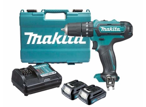 MAKITA HP331DWYE – 10mm (3/8″) Cordless Hammer Driver Drill 12Vmax Kit with 2x1.5Ah Batteries and Charger- ชุดสว่านไขควงกระแทกไร้สาย 12V Max มากีต้า รุ่น HP331DWYE พร้อมแบตเตอรี่ 1.5Ah x 2 ก้อน และแท่นชาร์จ