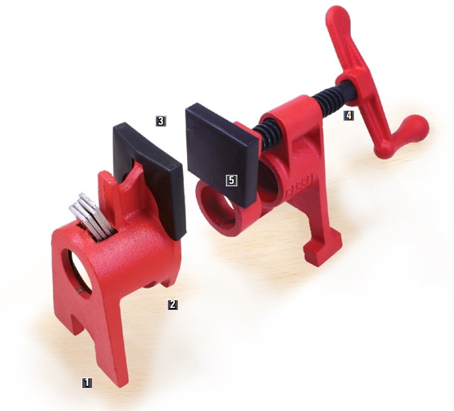 BESSEY BPC-H34 3/4-inch Pipe Clamp H Style - แคล้มป์ท่อ ใช้จับชิ้นงาน ใช้งานกับท่อเหล็กขนาด 3/4 นิ้ว BESSEY รุ่น BPC-H34