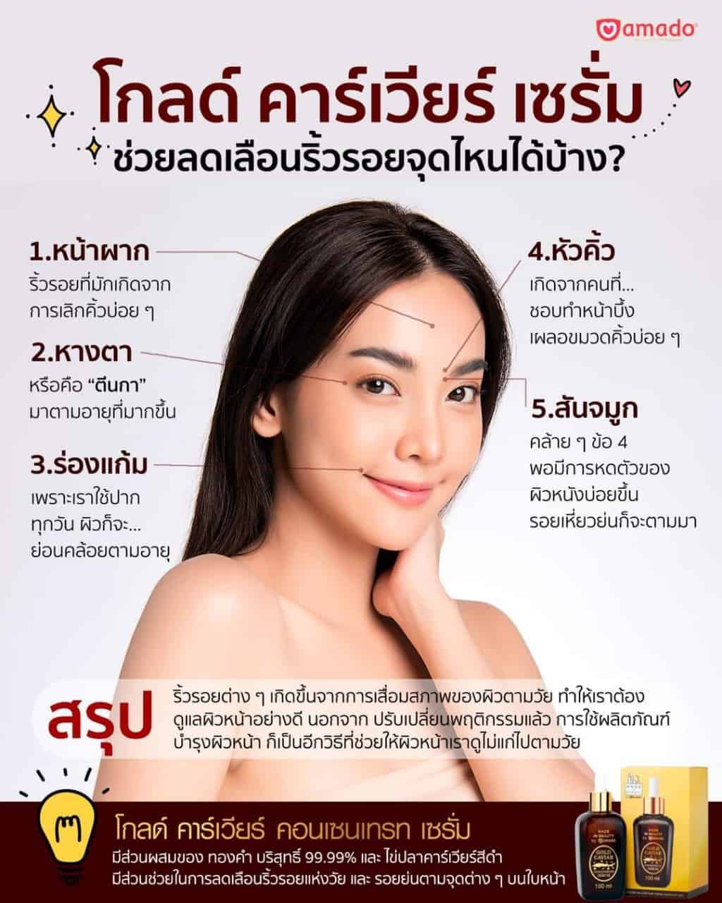 Amado Gold caviar เซรั่ม