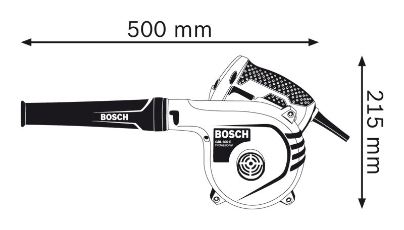BOSCH GBL 800 E เครื่องเป่าลมธรรมดา BOSCH รุ่น GBL 800 E - 06019804K0 (แทนด้วยรุ่น GBL 82-270)