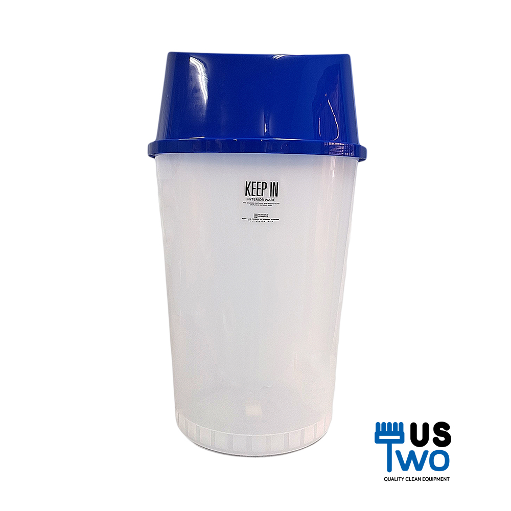 ถังขยะใสทรงกลม ฝาแกว่ง ขนาด 45 ลิตร