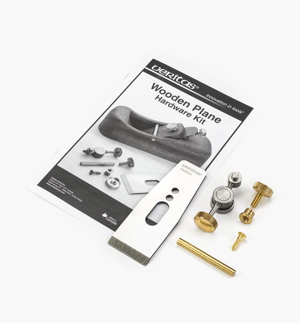 VERITAS 05P4043 Wooden Plane Hardware Kit with PM-V11 blade -ชุดคิทจาก Veritas สำหรับทำกบไม้ใบกบ PM-V11 (ชุดคิทไม่รวมไม้) - (Made in Canada)