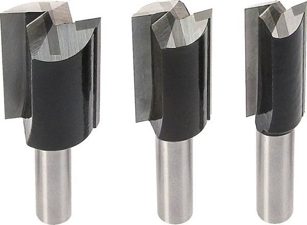 BOSCH Accessories 2607017467 ชุดดอกเร้าเตอร์แกน 1/4" จาก BOSCH (กล่องพลาสติก 6 ดอก/ชุด) ดอกกัดตรง - 2607017467