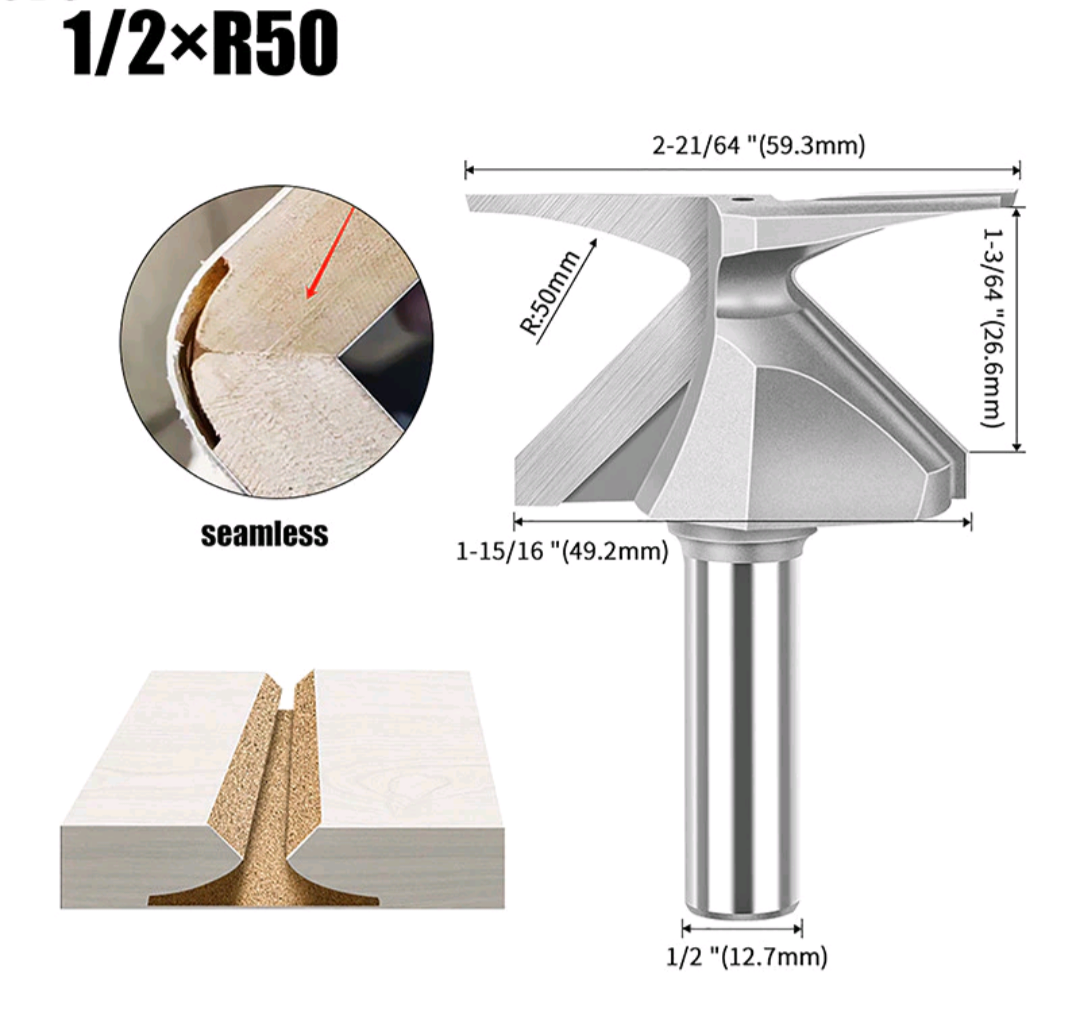 SIT Tool 63xx - 1/2-inch Shank Arc Bending Woodworking Router Bits - ดอกเร้าเตอร์ตีทำโค้งไม้ แกน 1/2นิ้ว