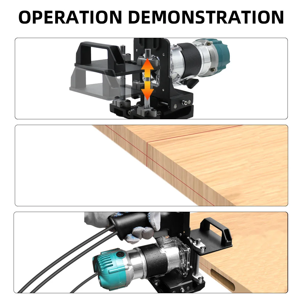 WNEW WN-DF500 - Basic Loose Tenon (Domino) or Invisible Fastener Opening Punching for Trimmer - ชุดช่วยเจาะเดือย Domino หรือเซาะร่องสำหรับฝังอุปกรณ์ฮาร์ดแวร์ชนิดหลบในรุ่นมาตรฐาน Wnew WN-DF500 ใช้ร่วมกับทริมเมอร์