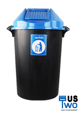 ถังขยะทรงกลมฝาแกว่ง ขนาด 112 ลิตร