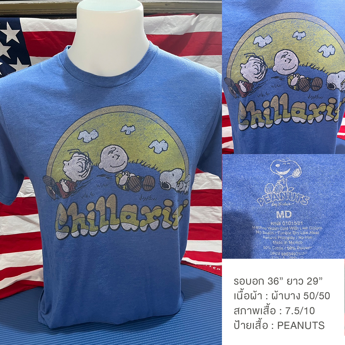 เสื้อยืดวินเทจ เสื้อยืดมือสอง T-Shirt Vingtage ลายการ์ตูน สนูปปี้ Snoopy