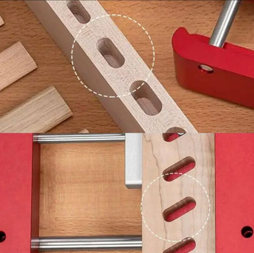 SIT TOOL MJDJ-001 2-in-1 Aluminum Loose Tenon Joinery and Doweling Jig - จิ๊กเจาะเดือยเหลี่ยมอลูมิเนียม แบบถอดได้ และจิ๊กเจาะรูเดือยกลมในตัวเดียวกัน