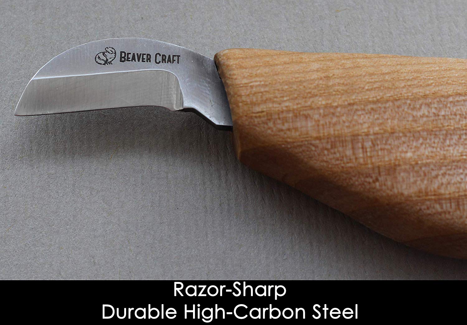 BeaverCraft Chip Carving Knife C6 1" Wood Carving Knife for Fine Chip Carving Wood and Stop Cuts Detail Chip Knife for Wood Carving - มีดแกะสลักไม้สำหรับเก็บงานละเอียด (Made in Ukraine)