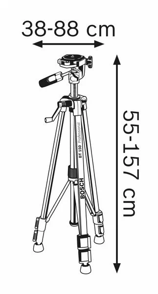 BOSCH BT 150 Compact Tripod - ขาตั้งเครื่องวัดระดับเลเซอร์ Bosch รุ่น BT 150