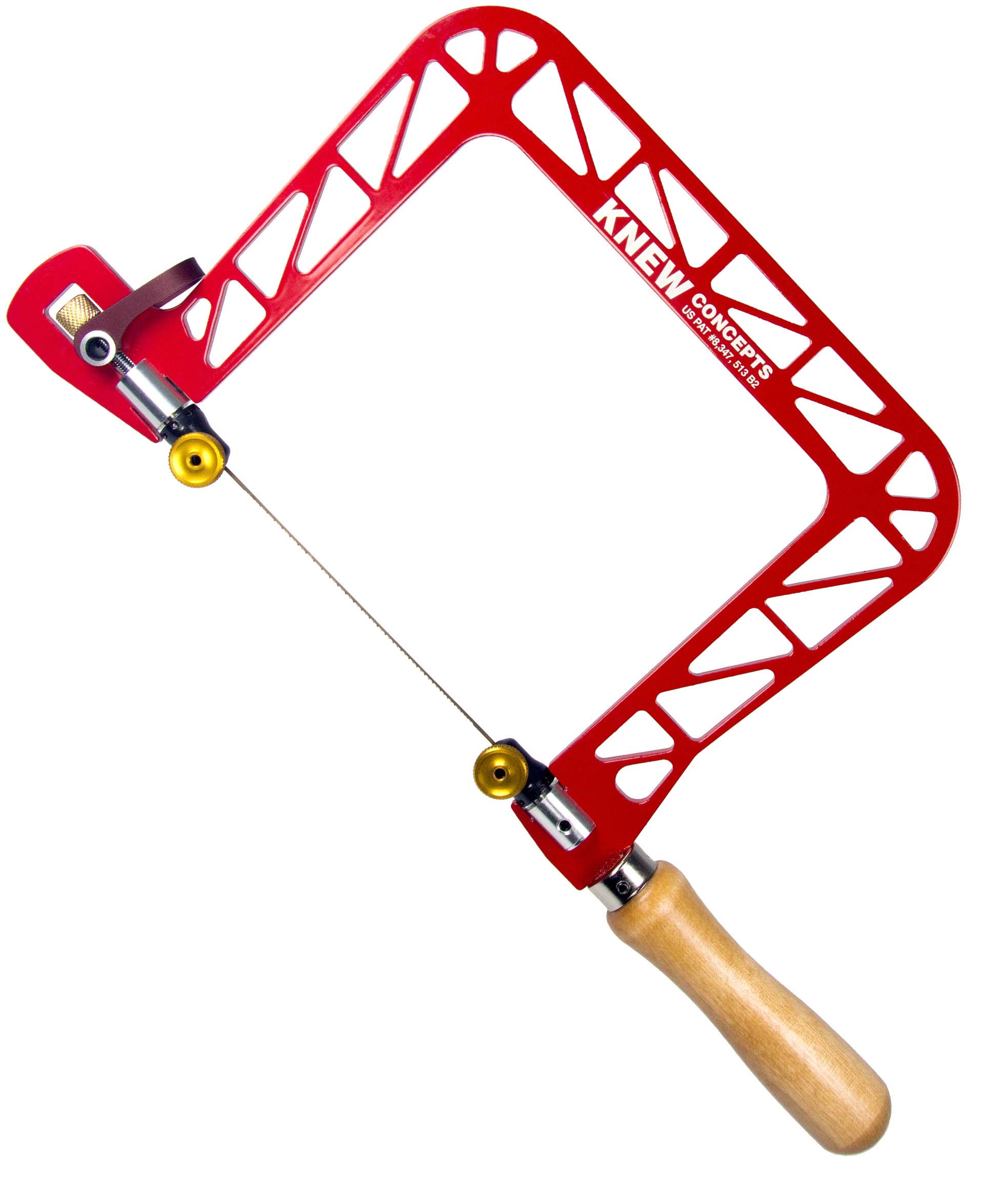KNEW CONCEPTS Coping Saw, Heavy Duty, with Swivel Blade, Jaw depth 75 mm, 125mm and 200mm - เลื่อยฉลุมือรุ่นใช้งานหนัก ขนาด 75มม รุ่นดึงใบเลื่อยด้วยคันโยก และปรับมุมใบเลื่อยได้ ของ Knew Concepts (สินค้าสั่งซื้อล่วงหน้า Pre Order)