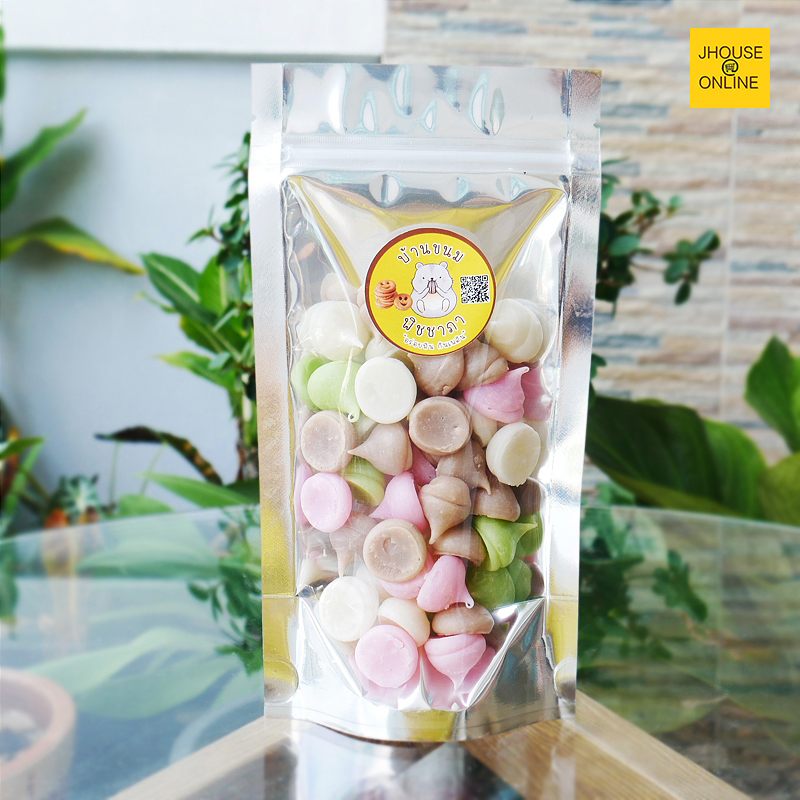 ขนมอาลัว ขนมไทยโบราณ กรอบนอกนุ่มใน อร่อย หอมหวาน สีสันน่ารับประทาน