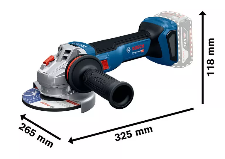 BOSCH GWS 18V-11 S - Cordless Angle Grinder - เครื่องเจียรไร้สายมอเตอร์ไร้แปรงถ่านขนาด 125มม.(4 นิ้ว) บ๊อช รุ่น GWS 18V-11 S