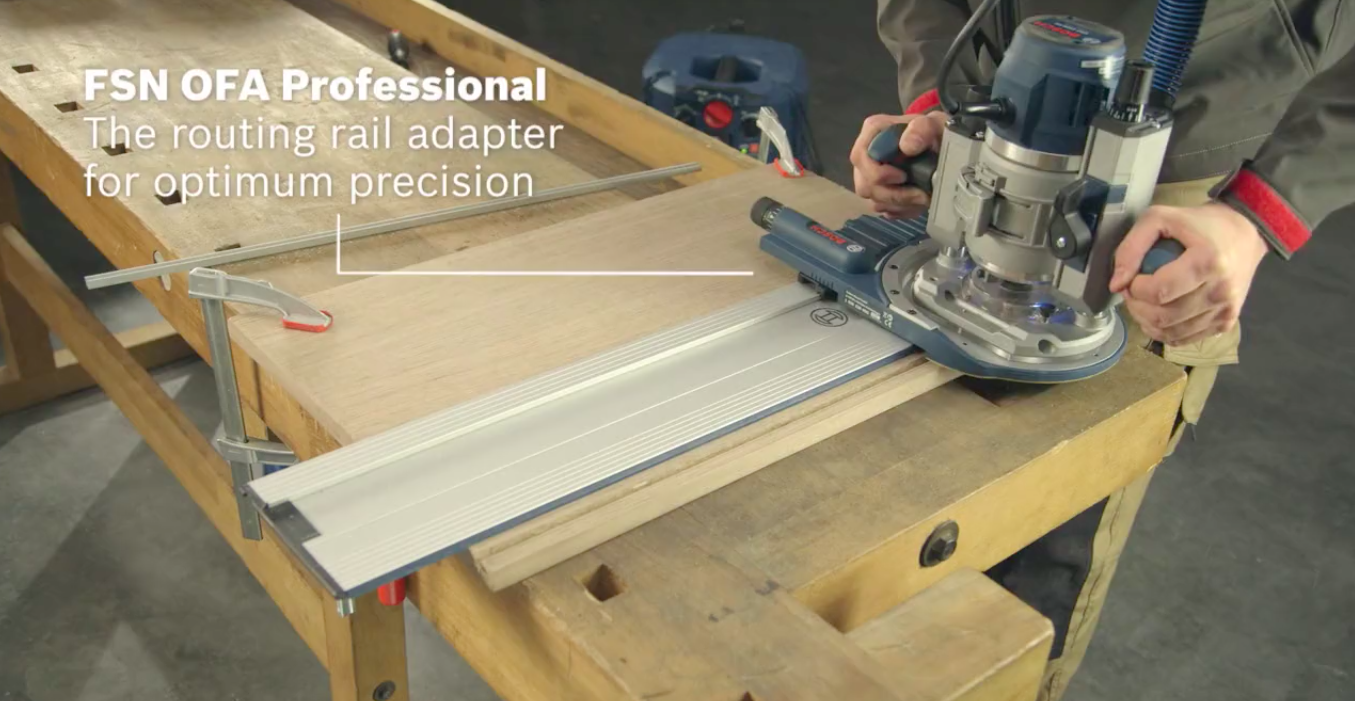 BOSCH FSN OFA - Router Guide Rail Adaptor- ฐานสำหรับติดตั้งเร้าเตอร์เพื่อใช้กับราง Bosch, Festool, Makita - 1600Z0000G