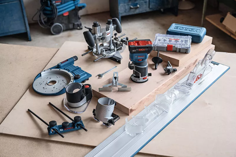 BOSCH GKF 18V-8 18v Cordless Palm Router (Tool Only- without battery and charger) -เครื่องเซาะร่องไร้สาย บ๊อช รุ่น GKF 18V-8 (ตัวเปล่า ไม่มีแบตเตอรี่ และแท่นชาร์จ)