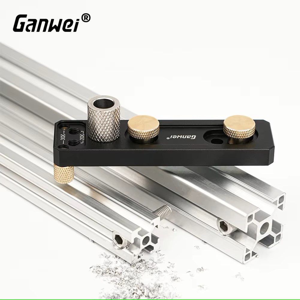 SIT TOOL Ganwei 2030 - 20/30 Series Aluminum Profile Drilling Jig Universal DIY Tool Aluminum Profile Drilling Positioning Tool for 2040 2020 3030 3060 Profiles - จิ๊กเจาะรูอลูมินัมโปรไฟล์ขนาด 20/30 มม สำหรับยึดโบล์ท