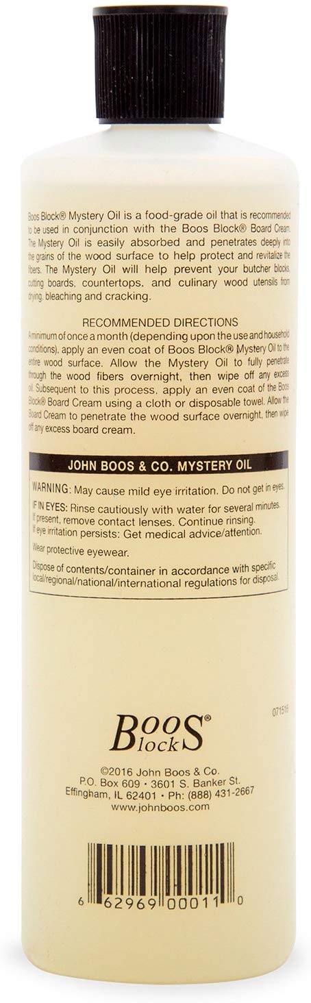 JOHN BOOS Block - Butcher Block / Cutting Board Oil,16 oz. (473 มล.) - น้ำมันทาเขียงไม้ ชามไม้ ภาชนะใส่อาหารทำจากไม้ สามารถสัมผัสอาหารได้โดยตรงไม่เป็นอันตราย (Made in U.S.A)