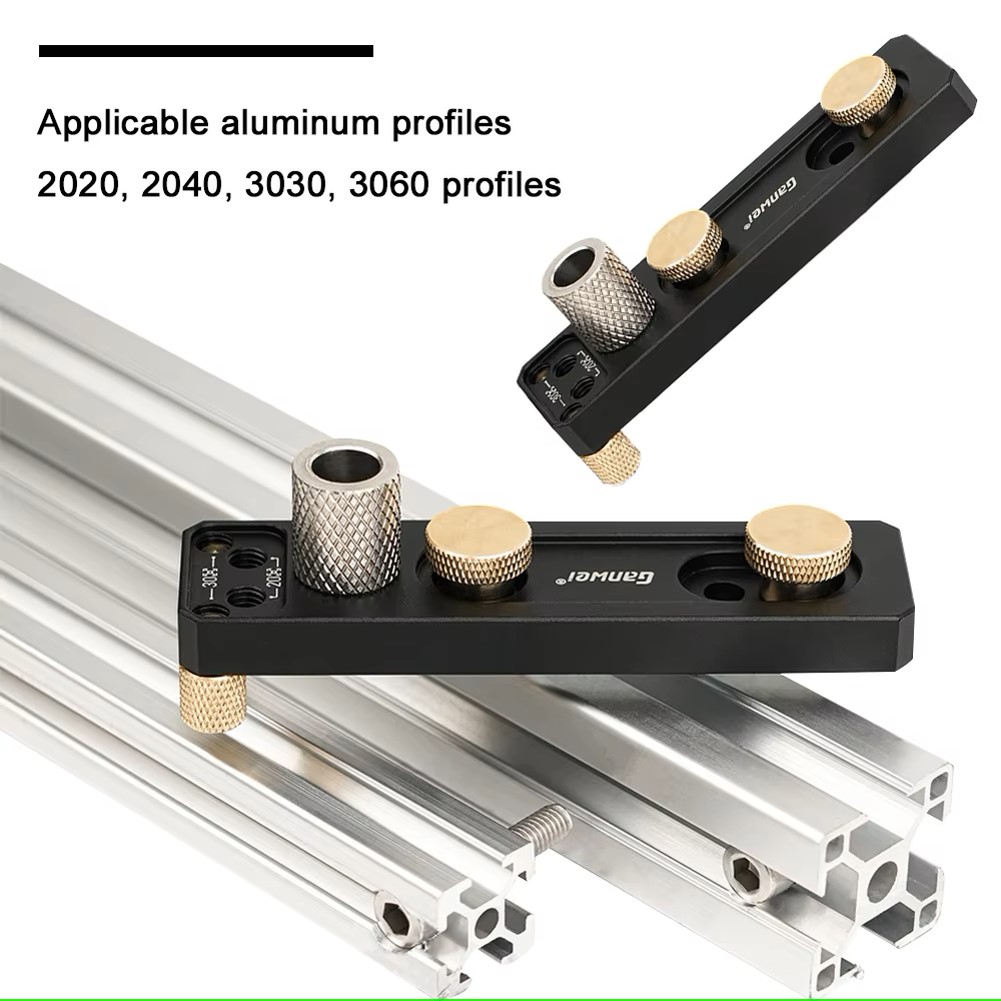 SIT TOOL Ganwei 2030 - 20/30 Series Aluminum Profile Drilling Jig Universal DIY Tool Aluminum Profile Drilling Positioning Tool for 2040 2020 3030 3060 Profiles - จิ๊กเจาะรูอลูมินัมโปรไฟล์ขนาด 20/30 มม สำหรับยึดโบล์ท