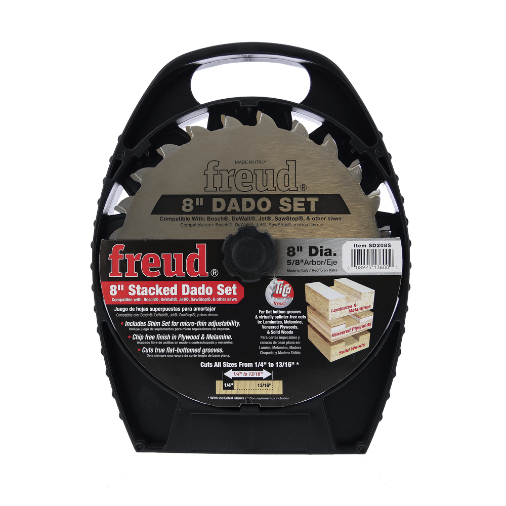 FREUD SD208S Stacked Dado Set for all Saw - ชุดใบเลื่อยเซาะร่อง ขนาด 8-inch U.S.A. (Made in Italy) สินค้าสั่งซื้อล่วงหน้า Pre-Order)