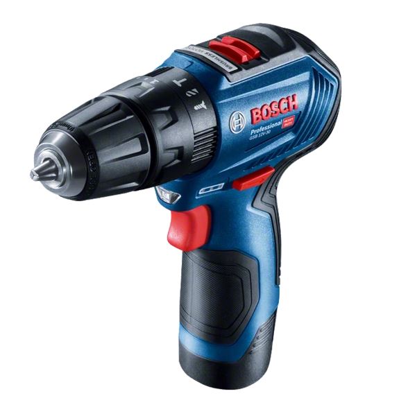 BOSCH GSB 12V-30 Drill and Impact Driver - สว่านกระแทกไร้สาย Li-Ion 12V (แบต 2.0Ah x2 ก้อน ชุดชาร์จเร็ว) - 06019G91K0