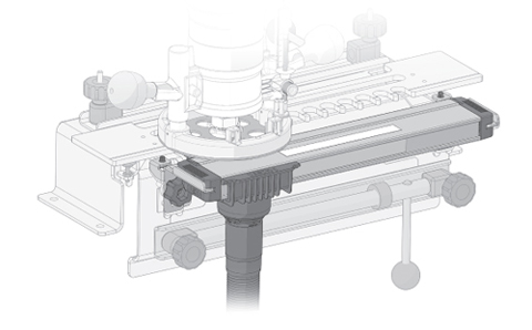 LEIGH VRS1200 Vacuum & Router Support for Porter-Cable 4200 Series (4210, 4212 และ 4216) Dovetail Jigs - ชุดดูดฝุ่นและฐานรองรับเร้าเตอร์สำหรับจิ๊กทำเดือยหางเหยี่ยว Porter Cable * (Made in Canada)