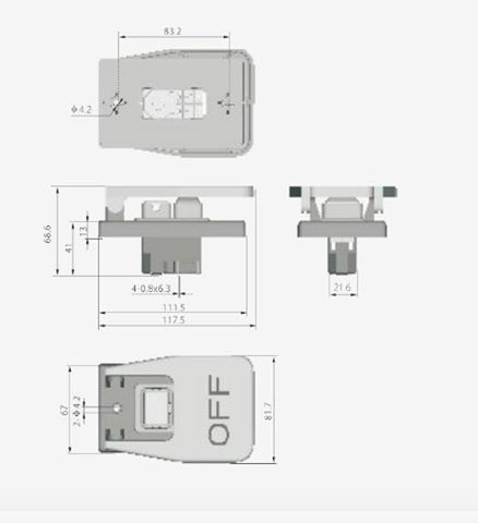 KEDU KJD17B-16 NVR (No Voltage Release) Switch 230V/ 16A/ 1ph, Electromagnetic 5-pins สวิทช์เปิดปิด เครื่องมืองานไม้แบบแม่เหล็กไฟฟ้า ชนิด 5 ขา