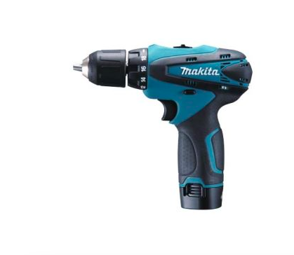 MAKITA DF330DWE – 10mm (3/8″) Cordless Drill Driver 10.8V with 2x 1.3Ah Batteries and Charger - ชุดสว่านไขควงไร้สาย 10.8V พร้อมแบตเตอรี่ 1.3Ah 2ก้อน และท่นชาร์จ มากีต้า รุ่น DF330DWE