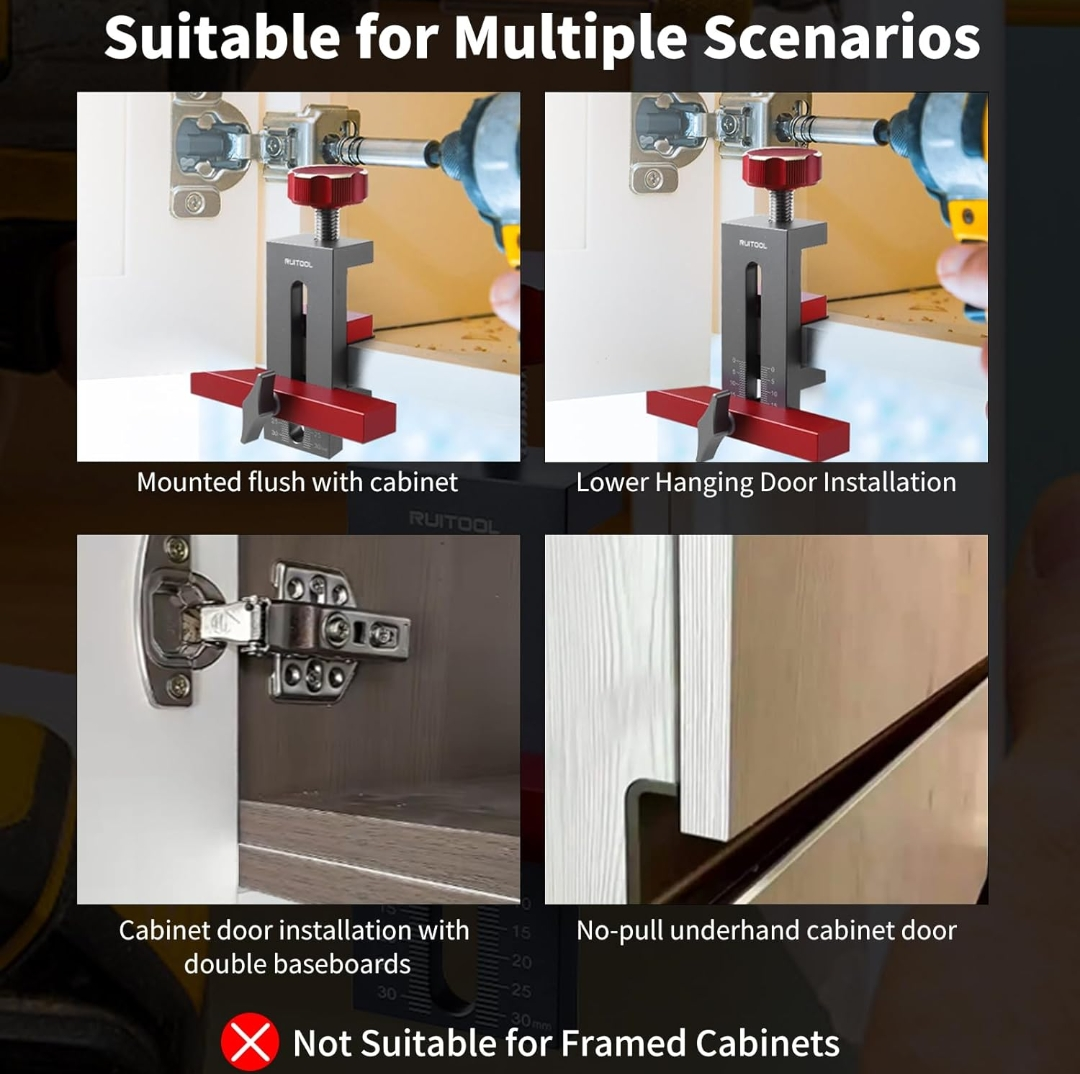 RUITOOL AM1-RL-254 Cabinet Door Installation Positioner - จิ๊กช่วยติดตั้งบานประตูตู้ RUITOOL รุ่น AM1-RL-254
