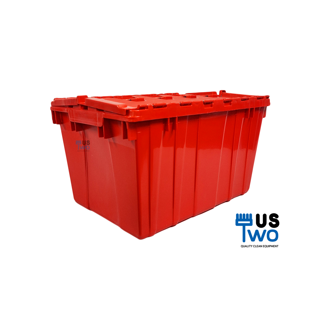 ลังพลาสติกทึบ ฝาพับคู่ 57 ลิตร