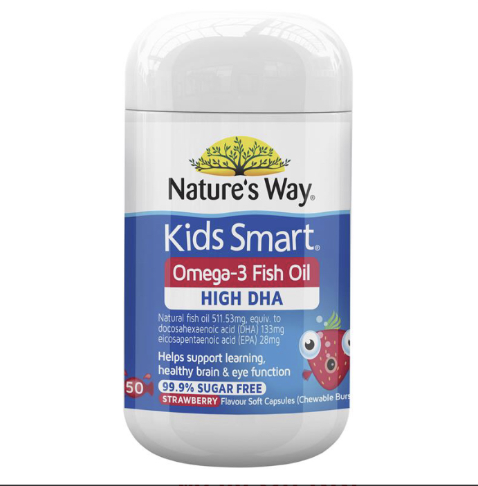 Natures Way Kids Smart Omega-3 Fish Oil (50 เม็ด) ชนิดเคี้ยว