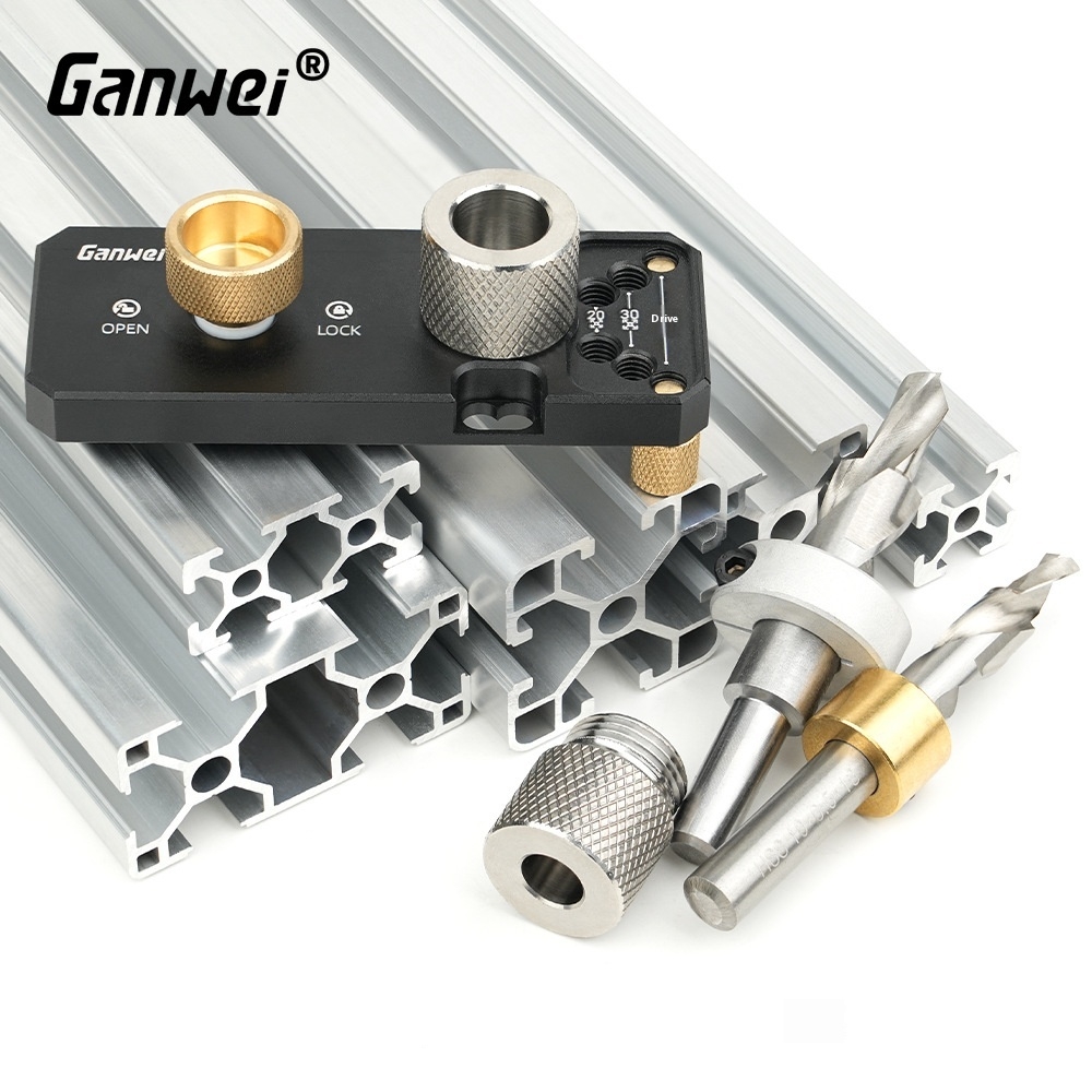 Ganwei GW2040 20/30/40 Series Aluminum Profile Drilling Jig L-Type or T-Type - จิ๊กเจาะรูอลูมินัมโปรไฟล์ขนาด 20/30/40มม สำหรับยึดโบล์ท รุ่น GW2040