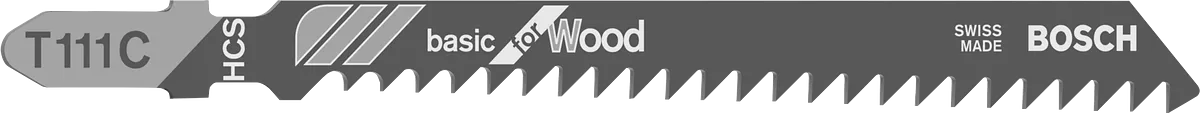 BOSCH T111C Jigsaw Blades Basic for Wood - ใบเลื่อยจิ๊กซอว์ตัดไม้ บ๊อช รุ่น T111C - 2608630033