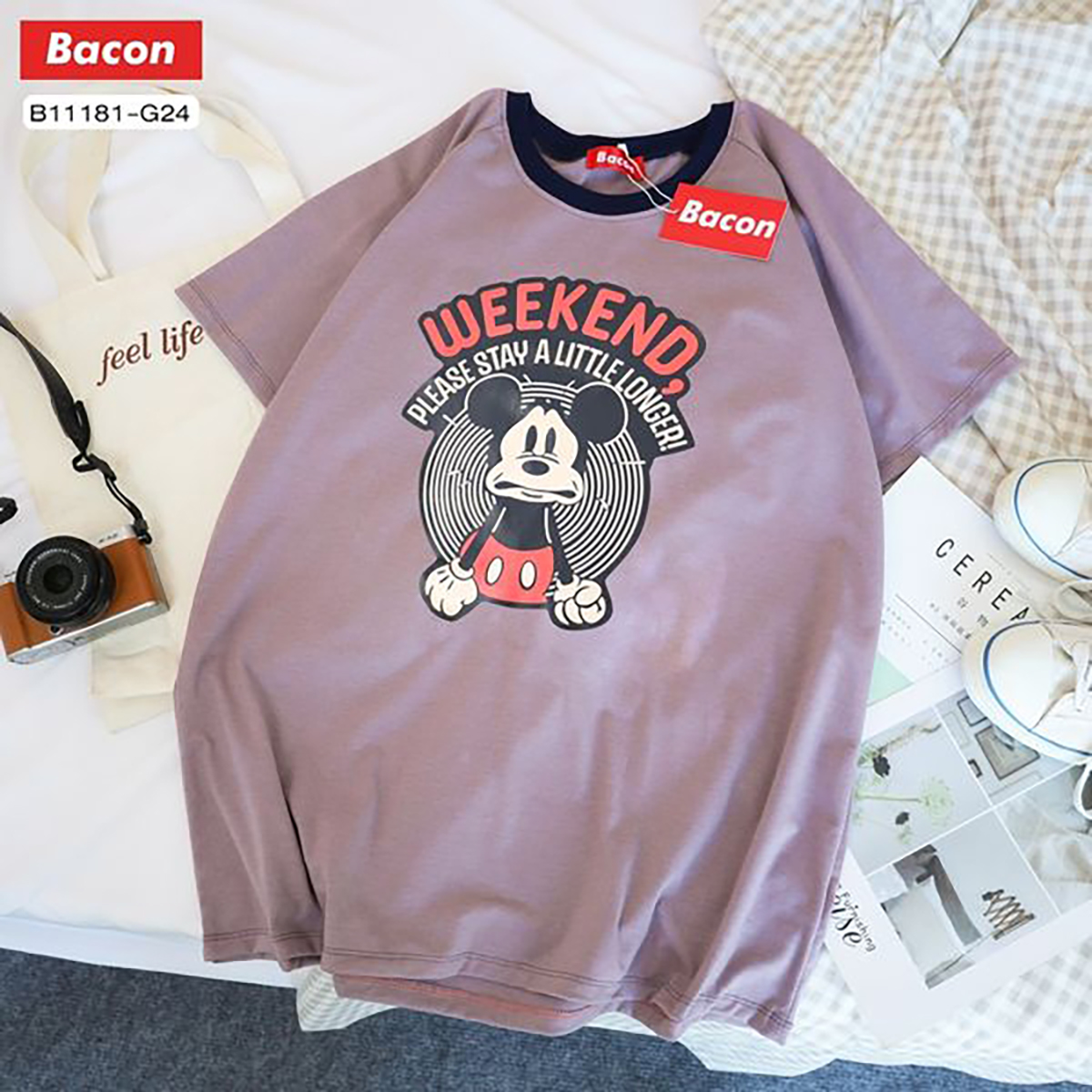 เสื้อยืดมิกกี้เมาส์ วินเทจ Mickey Mouse ทรงเสื้อ UNISEX ลายน่ารัก เสื้อโอเวอร์ไซส์ Oversize