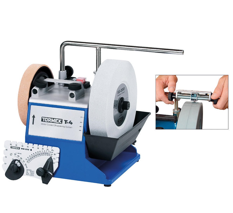 TORMEK T-4 ORIGINAL - 8-inch Water Cooled Sharpening System with TT-50 Diamond Truing Tool -เครื่องมือลับคมหล่อเย็นด้วยน้ำขนาด 8 นิ้ว Tormek รุ่น T-4 พร้อมตัวปรับหน้าหินให้เรียบด้วยเพชร Tormek รุ่น TT-50 (สินค้าสั่งซื้อล่วงหน้า Pre-order)