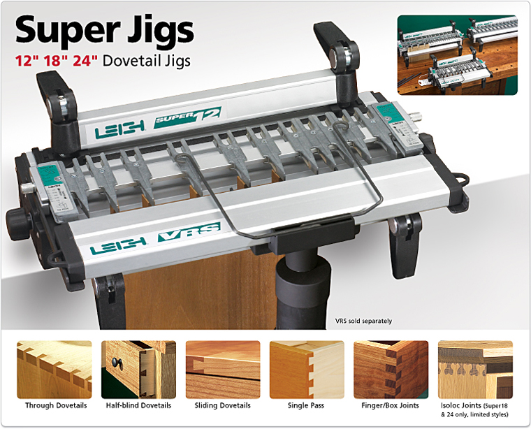 LEIGH SuperJigs 12-inch, 18-inch, 24-inch Dovetail Jig and Accessories - จิ๊กทำเดือยหางเหยี่ยว และเดือยกล่องขนาด 12, 18 และ 24 นิ้ว และอุปกรณ์เสริม* (สินค้าสั่งซื้อล่วงหน้า Pre-Order)