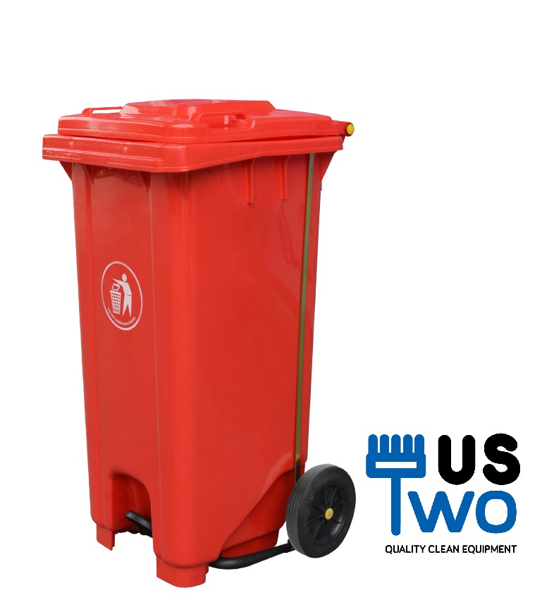 ถังขยะเท้าเหยียบ พร้อมล้อเข็น 120 ลิตร