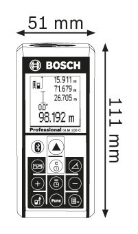 BOSCH GLM 100 C 100m. Laser Measure - เครื่องวัดระยะด้วยเลเซอร์ไกล 100ม. BOSCH รุ่น GLM 100 C - 06010727K0