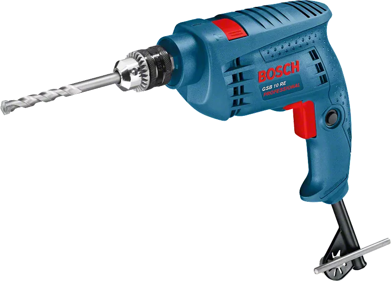 BOSCH GSB 10 RE Corded Drill Driver 10mm (3/8-inch) 500w - สว่านเจาะกระแทกไฟฟ้า 10มม (3/8 นิ้ว) 500วัตต์ บ็อช รุ่น GSB 10 RE - 06012161K0