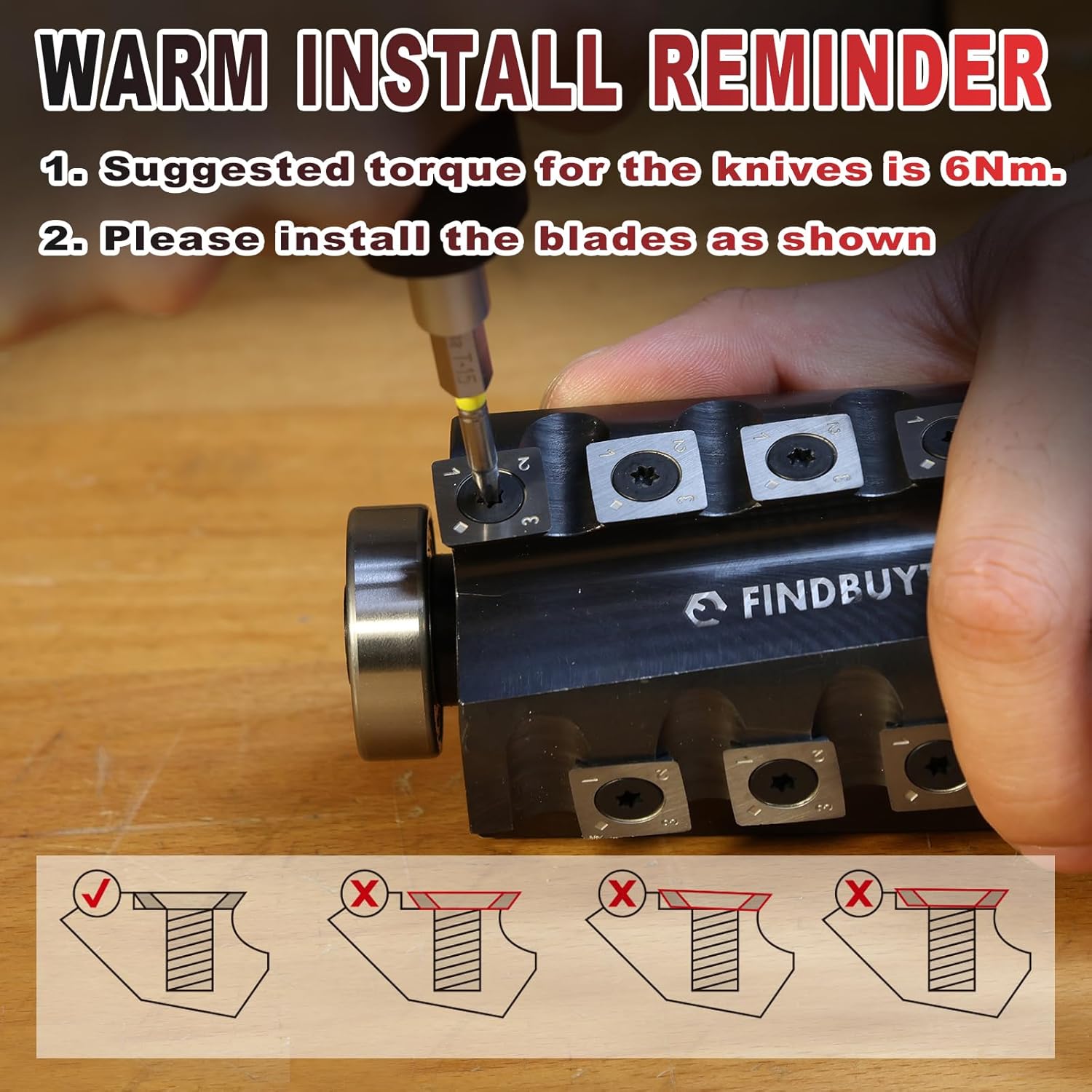 SIT TOOL X0046EXT4D - 13 inch Helical Cutterhead for Dewalt DW735 Planer, 56 Blades - ใบมีดเม็ดคาร์ไบด์คมเกลียวเฉือนไม้ 56 ใบ SIT TOOL รุ่น X0046EXT4D สำหรับเครื่องรีดไม้ ดีวอล์ท DW735 (สินค้าสั่งซื้อล่วงหน้า Pre-Order)