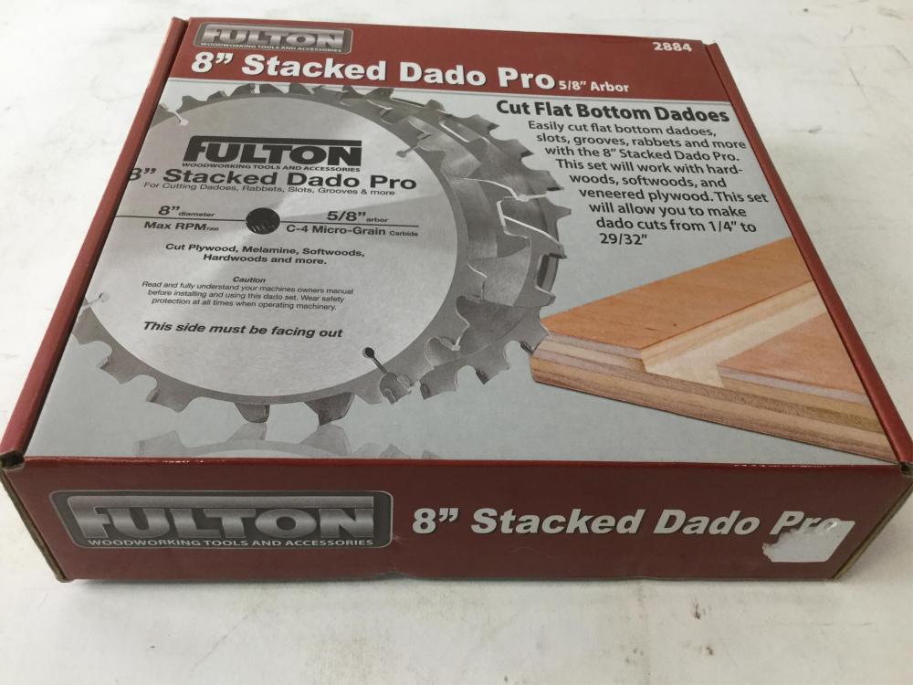 FULTON 2884 8" Stacked Dado Pro 5/8" Arbor Saw Blades - ชุดใบเลื่อยเซาะร่อง ขนาด 8นิ้ว Fulton รุ่น 2884