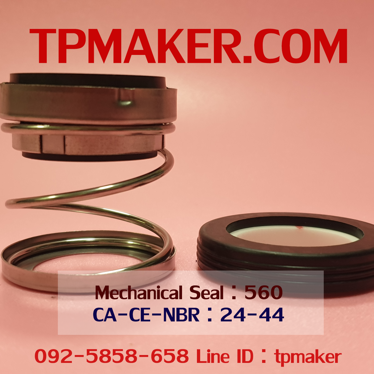 Mechanical Seal แมคคานิคอล ซีล : รุ่น560 สปริงตรง : 24-44 CA-CE-NBR