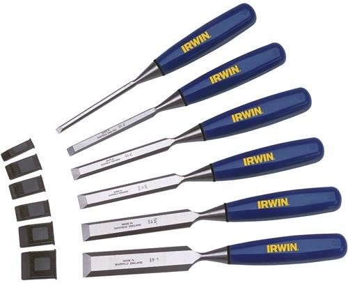 IRWIN Marples M444-S6 Blue Chip Bevel Edge Chisel - Set of 6, ชุดสิ่วงานไม้ IRWIN Marples 6 ขนาดรุ่น M444-S6 ในกล่อง