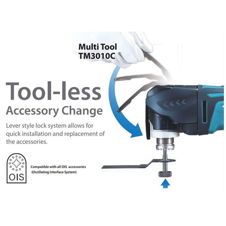 MAKITA TM3010CX10 Oscillating Multi Tool Variable Accessories Kit - เครื่องมืออเนกประสงค์พร้อมอุปกรณ์ MAKITA รุ่น TM3010CX10